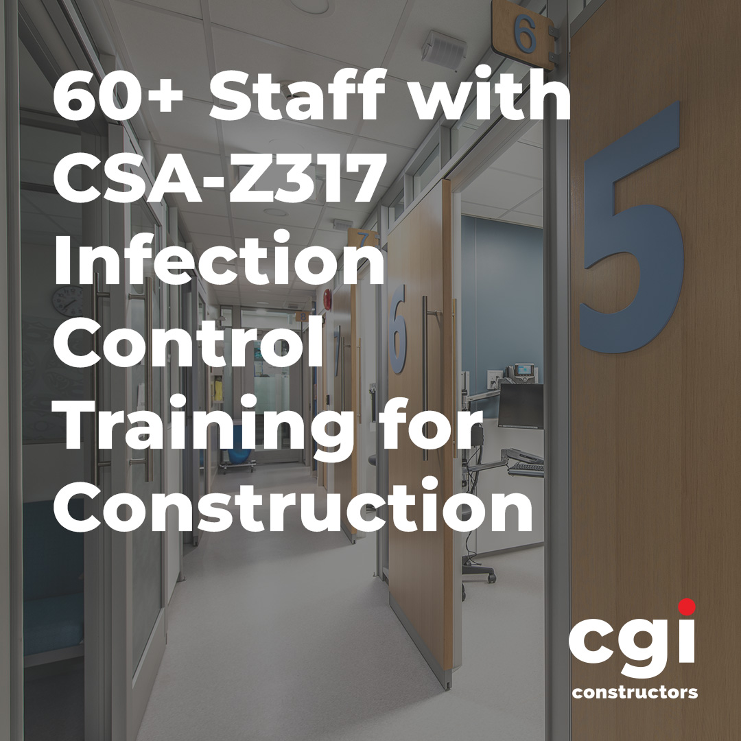 CGI teams across Canada have successfully completed CSA infection control training. With more than $20 million in healthcare projects on the horizon, we remain committed to building safely, responsibly, and with care.

We’re proud to support @sharedhealthmb, @fraserhealth, @vanislandhealth, @vchhealthcare, and @sbhwpg.

A sincere thank you to the hygienists, FMO teams, medical staff, housekeeping crews, and—most importantly—the patients and families who continue to support and understand the importance of this work.

#CGIConstructors #HomeSafeEveryOneEveryDay