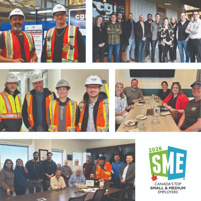 We’re proud to share that CGI Constructors has once again been named one of Canada’s Top Small & Medium Employers for 2026—marking our second consecutive year receiving this recognition.

This honour reflects our ongoing commitment to investing in our people through initiatives like professional development and tuition support, profit-sharing, flexible work options, and a culture that values collaboration, growth, and long-term success.

Thank you to our team for making CGI a great place to work.

Learn more about why we were selected: https://ow.ly/7Bcy50YFNqQ.

People. Building Canada.

#CGIConstructors #TopSME #TopEmployers2026