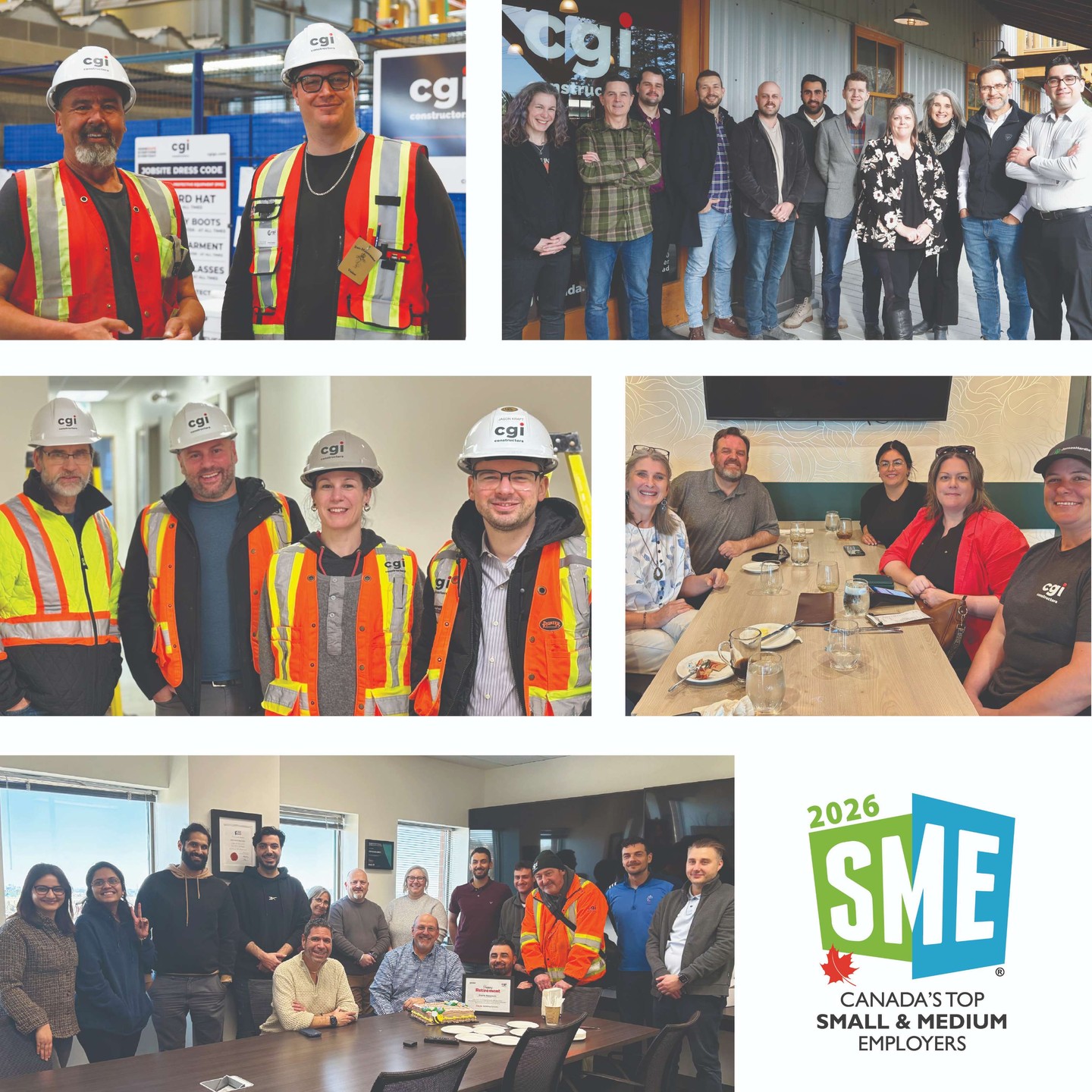 We’re proud to share that CGI Constructors has once again been named one of Canada’s Top Small & Medium Employers for 2026—marking our second consecutive year receiving this recognition.

This honour reflects our ongoing commitment to investing in our people through initiatives like professional development and tuition support, profit-sharing, flexible work options, and a culture that values collaboration, growth, and long-term success.

Thank you to our team for making CGI a great place to work.

Learn more about why we were selected: https://ow.ly/7Bcy50YFNqQ.

People. Building Canada.

#CGIConstructors #TopSME #TopEmployers2026