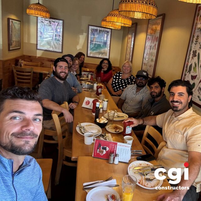 Brunch was on the agenda for our Toronto team! ☕ A well-deserved morning out to catch up, enjoy some food, and spend some time outside the office.

#CGIConstructors #TeamBuilding #Brunch
