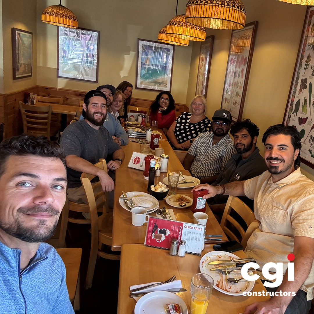 Brunch was on the agenda for our Toronto team! ☕ A well-deserved morning out to catch up, enjoy some food, and spend some time outside the office.

#CGIConstructors #TeamBuilding #Brunch