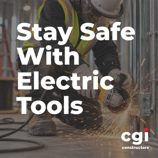 Power tools are essential on the jobsite, but they can also create serious hazards when they’re damaged, misused, or improperly maintained.
Before you pick up an electric tool, remember:
INSPECT BEFORE USE
Check cords, plugs, switches, guards, and other components. Never use a damaged or defective tool.
USE THE RIGHT POWER SOURCE
Make sure tools are properly grounded and use GFCI protection where required.
WEAR THE RIGHT PPE
Use the appropriate safety glasses, gloves, hearing protection, and other PPE for the task.
KEEP CORDS TIDY
Keep cords out of walkways, work areas, and other locations where they could become a trip or damage hazard.
KNOW THE TOOL
Only operate tools you are trained and authorized to use. Follow the manufacturer’s instructions and the applicable safe work procedures.
Check it. Use it. Stay safe.
Safe tools. Safe work. Every day.
#CGIConstructors #HomeSafeEveryOneEveryDay