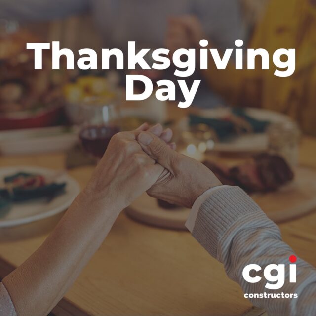 This Thanksgiving, we extend our gratitude to our teams, clients, and partners for the collaboration and trust that make our projects possible.
Wishing everyone a safe and meaningful holiday weekend.
#CGIConstructors #Thanksgiving #Gratitude