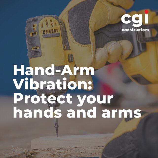 Hand-Arm Vibration (HAV) – Protect Your Hands & Arms!

Did you know that frequent exposure to vibration from tools can cause Hand-Arm Vibration Syndrome (HAVS)? Symptoms include:
•	Numbness, tingling, or pain
•	Weakness or loss of dexterity
•	Pale, waxy, or purplish fingers (Raynaud’s/vibration white finger)
•	Muscle fatigue & joint stiffness

Why it matters: HAVS damages nerves, blood vessels, muscles, and joints—sometimes permanently.

Control tips to reduce risk:

•	Use lower-vibration tools or alternative work methods
•	Improve ergonomics & posture
•	Limit exposure time; rotate tasks
•	Use gloves and supportive devices
•	Maintain and replace worn tools

It’s important to review vibration levels of your tools and plan work to keep everyone safe.

#CGIConstructors #HomeSafeEveryOneEveryDay